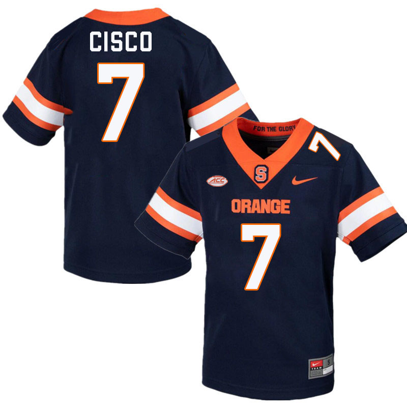 #7 Andre Cisco Syracuse Orange Jerseys,Syracuse University Football Uniforms,Apparels-Navy